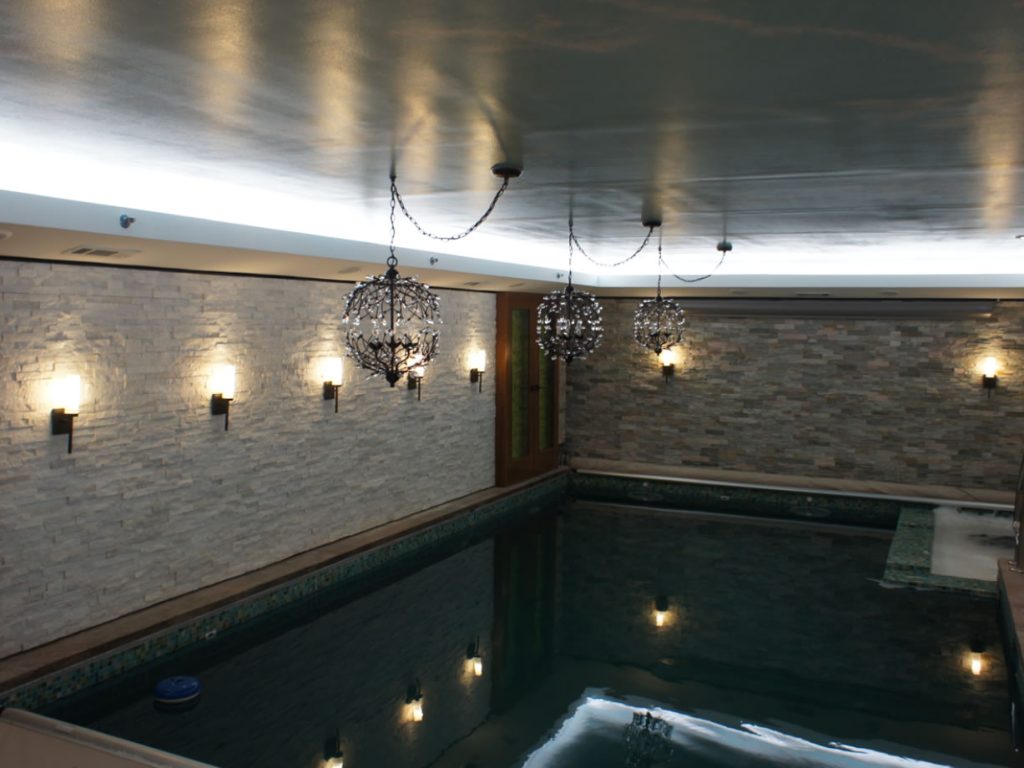 Indoor Pool with Custom Lighting