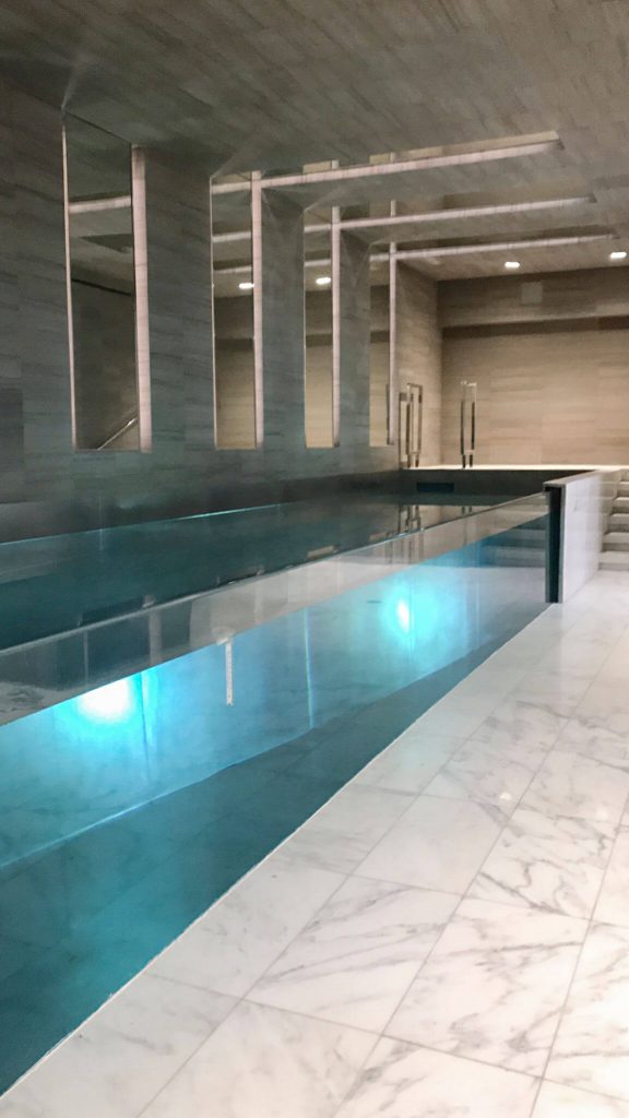 Luxury Indoor Pool with Glass Wall